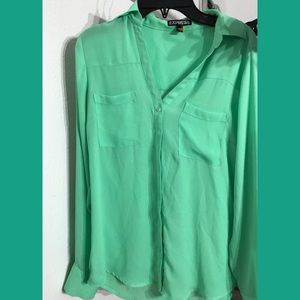 Mint long sleeve shirt